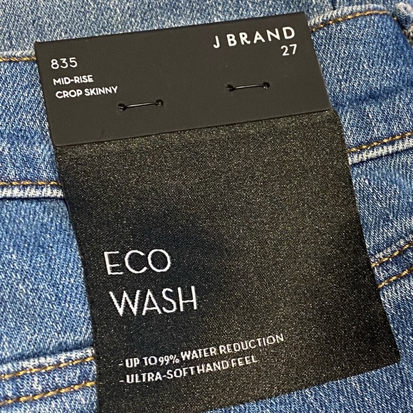 NWT J BRAND Womens Mid Rise Crop Skinny Uncharted Destruct Jeans Denim Size 27 - Picture 9 of 13